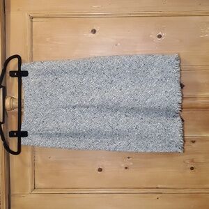 🎁 Vintage Anne Klein Boucle Tweed Wool Fringe Pencil Skirt